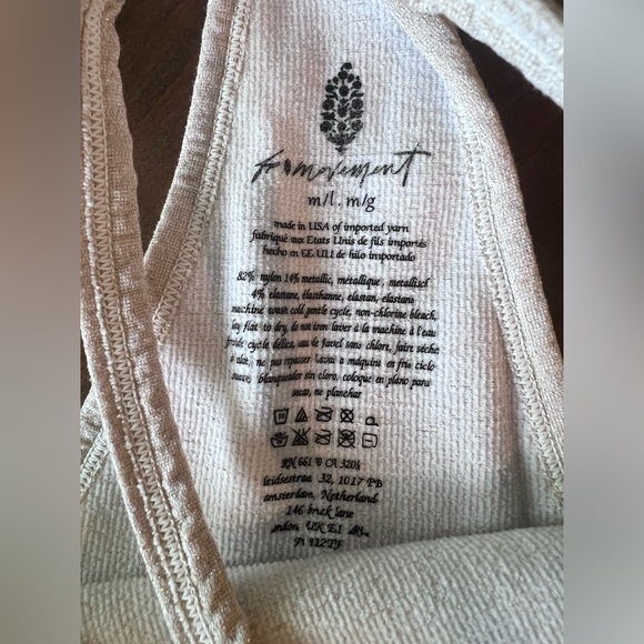 Free People Happiness Runs Lurex Crop Tank- Sz: M/L - Picture 3 of 5